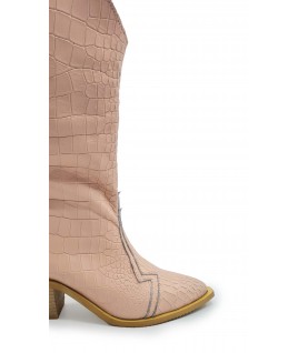 Thunder Boots In Pink Croc